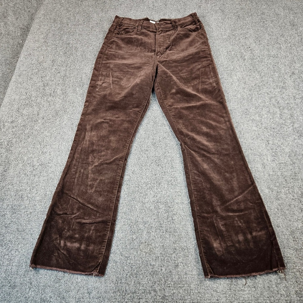 Mother The Hustler Ankle Fray Corduroy Pants Mole Brown Size 29 1117-518